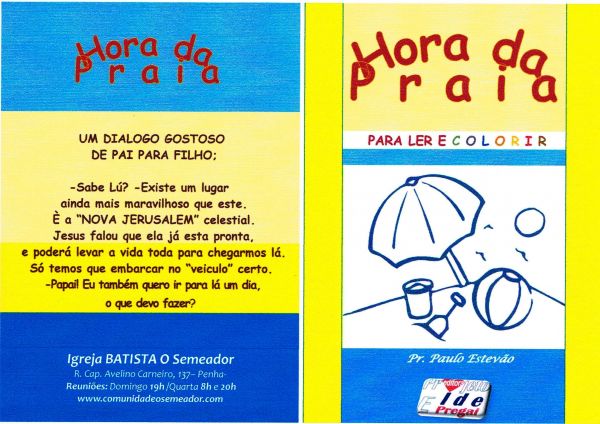 BROCHURA c/20Pg/Tema Cristão c/desenhos p/colorir/tam21x15cm